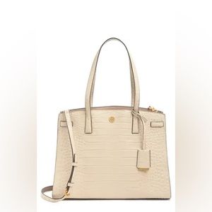 Tory Burch Walker Embossed Leather Satchel — Lightly Used, Great Condition! 🩷